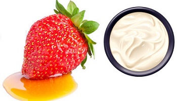 miel fraise creme sure